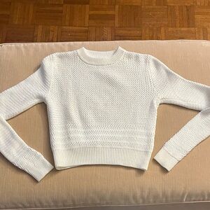 Club Monaco Textured White Sweater Size S EUC